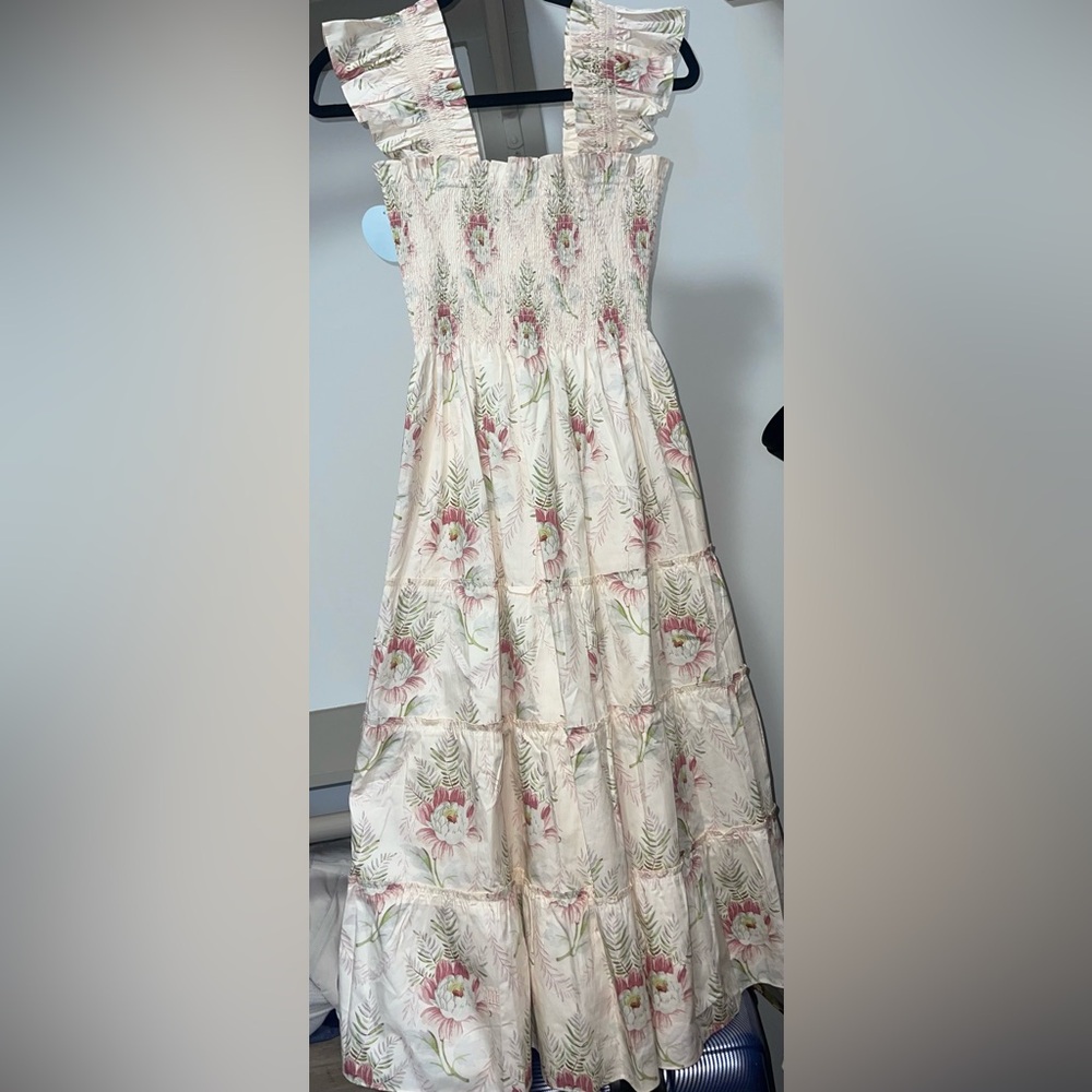 Hill House Cream Floral Dress